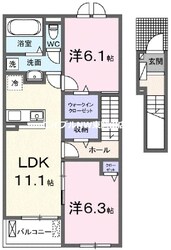 リップルガーデンＦの物件間取画像